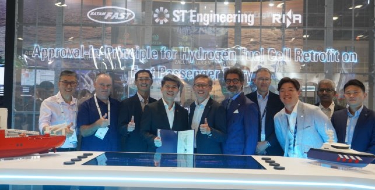 RINA Grants ST Engineering Marine Approval in Principle for Hydrogen Fuel Cell Retrofit on a Fast Passenger Ferry